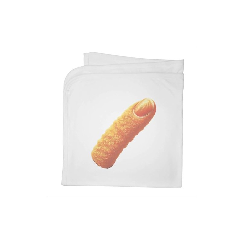 Azeeda 'Funny Fish Finger' Cotton Baby Blanket/Shawl (BY00039745)