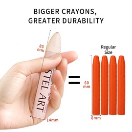 6 Pack Jumbo Oil Pastels Set (14 x 84 mm), Soft Oil Pastels with Vibrant Colors, Great Blending and Layering, Pastel Crayons for Professional Artists and Hobbyists, Shoreside