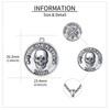 CUPENDA Memento Mori Necklace 925 Sterling Silver Gothic Skull Memento
