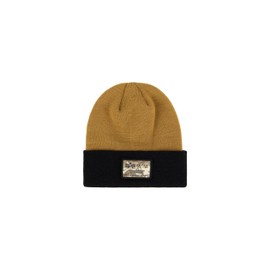 Alpha Industries Herren Crew C Label Beanie, Khaki, One Size