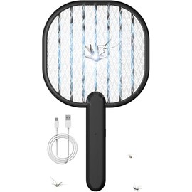 Electric Fly Swatter Bug Zapper Racket: 3500V Mosquito Killer with USB Rechargeable Flies Killer Pest Control Mosquito Zapper and Insect Catcher Racket for Indoor Home Backyard Patio Outdoor Camping