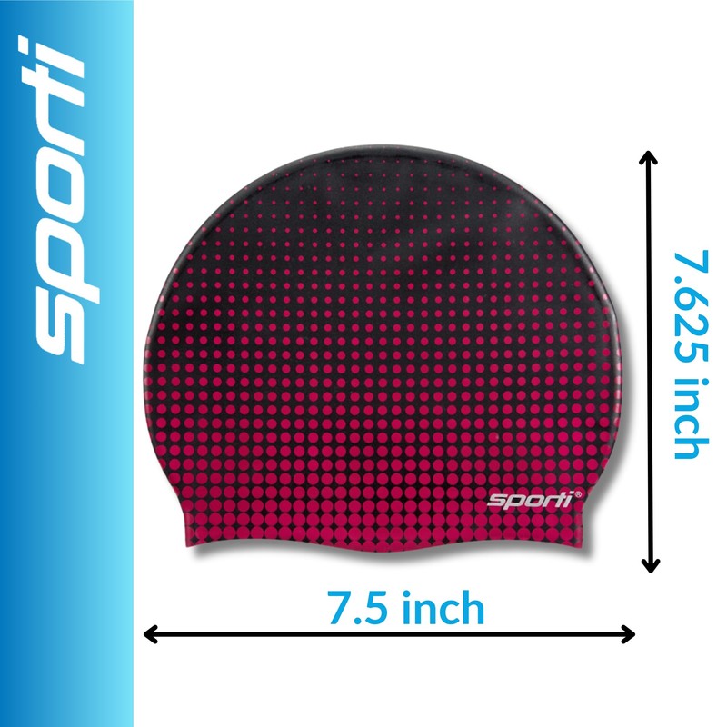 Sporti Molecule Silicone Swim Cap - Pink/Black