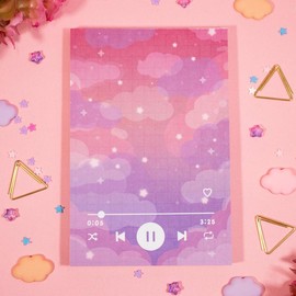 Notepad - 4 in x 6 in, 50 Sheets, NOT Sticky:_Sunset Music Player