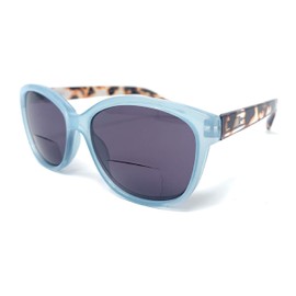 The Capri Cat-Eye Bifocal Sun Readers for Women Retro Cat Eye Reading Sunglasses + 1.50 Blue