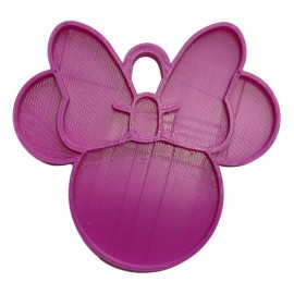 MINNIE MOUSE THEMED FACE EARS SHAPE PURPLE CHRISTMAS ORNAMENT MADE IN USA PR4881