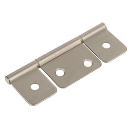 3 1/2" Flag Three Leaf Satin Nickel Hinge Bi-Fold & Shutter | Pack of 20 | Non-Mortise Cabinet Furniture Hardware | DL-H545-350SN (10)