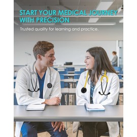 Clairre Single Head Stethoscope for Doctors/Nurses/Nursing School Students, Medical and Home Use with Accessories Name Tag (Yellow Tube, with EVA Case)