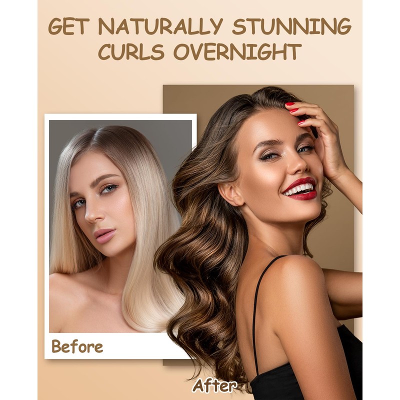 Overnight Heatless Hair Curler to Sleep in, Little Heatless Curls