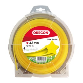 Oregon Oregon Yellow Star Shaped Strimmer Line Wire for Grass Trimmers and Brushcutters, Five Cutting Edges for Clean Finish, Professional Grade Nylon, Fits All Standard Strimmers, 2.7mm-92m (?69-432-Y)