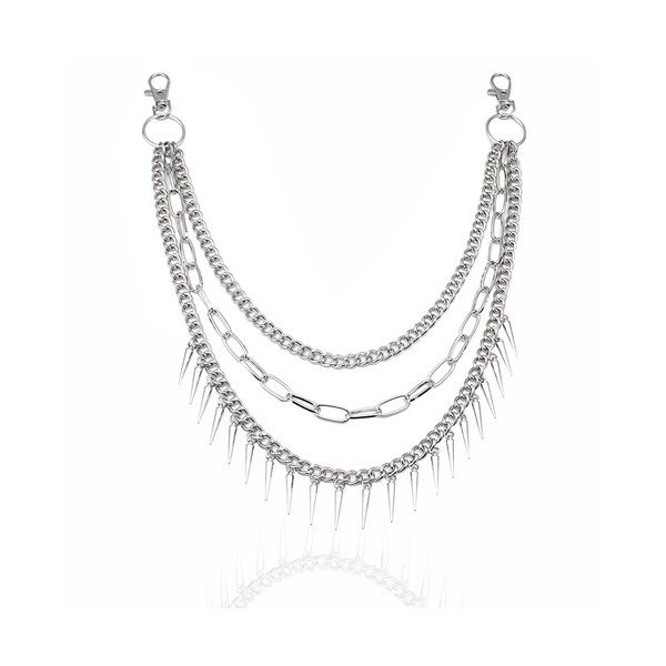 LOZTBUE 1 x Trouser Chain, Triple Chain, Jeans Chain, Motorcycle