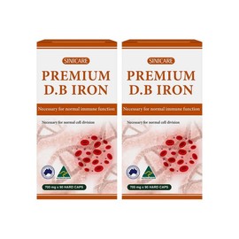 Sinicare Premium D.B IRON DB Iron Contains Iron, Zinc, Green Blood, 90 Capsules, 2, 90 Tablets / 시니케어 프리미엄 D.B IRON 디비 아이언 철 아연 녹혈 함유 90캡슐, 2개, 90정