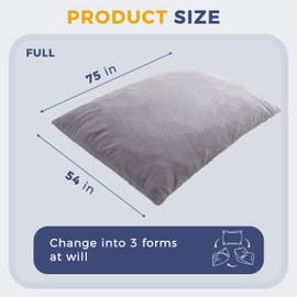 MAXYOYO 3 in 1 Bean Bag Chair, Giant Bean Bag Sofa Bed, Floor Mattress with High-Density Foam Filling and Machine Washable Cover, Bean Bag Chair for Adult