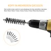 Pack of 8 Wire Brush Drill, Various Sizes, Cylinder Wire