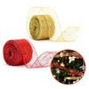 2 Pieces Christmas Mesh Ribbon Christmas Glitter Mesh Ribbon DIY