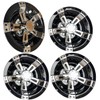 Dr.Acces Golf Cart 10" Wheel Covers Hub Caps W/Chrome Spokes