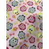 Yellow Funny Owls on Gray Color and on Pink Color