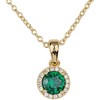LuckyLy Collares para Mujer Baño Oro 14K Zirconia Cúbica, Regalos