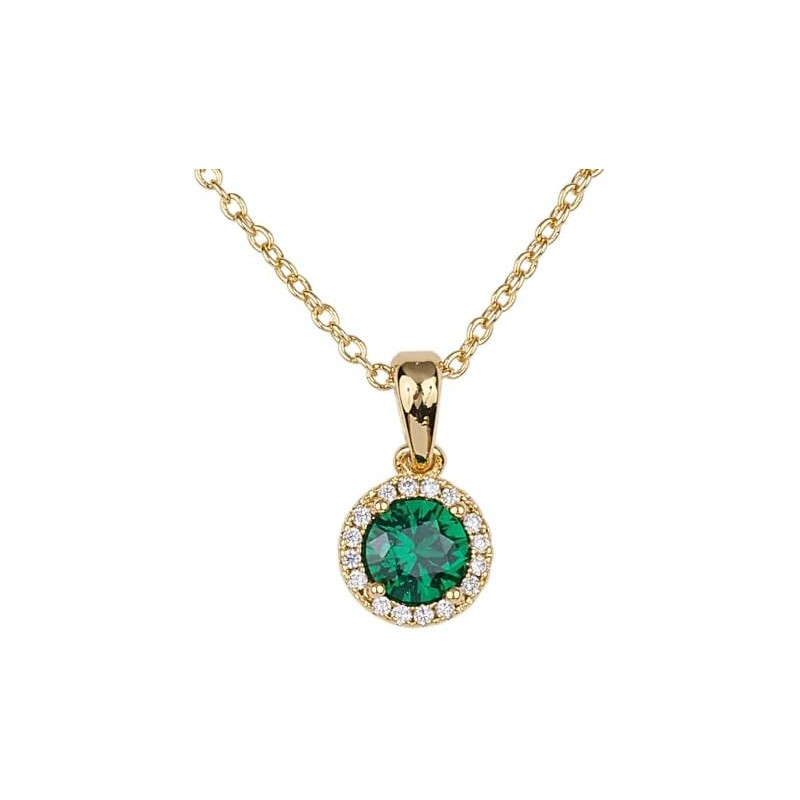 LuckyLy Collares para Mujer Baño Oro 14K Zirconia Cúbica, Regalos
