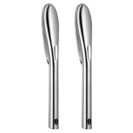 Milisten 2pcs Fish Scaler Tool Fish Scale Removers Fish Skin Cleaner Home Accessory Stainless Fish Multi-use Fish Metal Fish Fish Stainless Steel Household