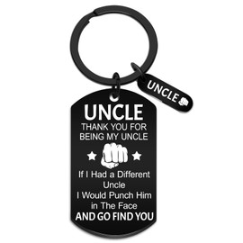 WEHBVF Funny Uncle Gifts Best Uncles Ever Keychain for Father's Day Birthday Gift from Nephew Cool Gifts for Uncle from Niece Humorous Christmas Appreciation Gift