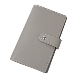 VOLAN Leather Card Case, Large Capacity, 96 Cards, Storage, Credit Business Cards, Point Card Holder, Men's, Women's, CARD Case, 6 Colors (Black), gray