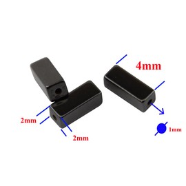 Hematite Beads Black Hematite Beads 4 mm x 2 mm Non-Magnetic Hematite Rectangle Cylinder Gemstones Pack of 90 1 Strand