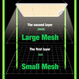 GARSFARM Scrog Net 5x5,5x5ft Trellis Netting for Grow Tent,Hanging of Black Plant Grow Nets Support Garden,2 Pack