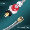 GASPRO High Pressure Propane Regulator with 12FT Braided Hose, 30-PSI