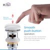 KIBI Bathroom Sink Pop-Up Drain with Overflow | Small Cover