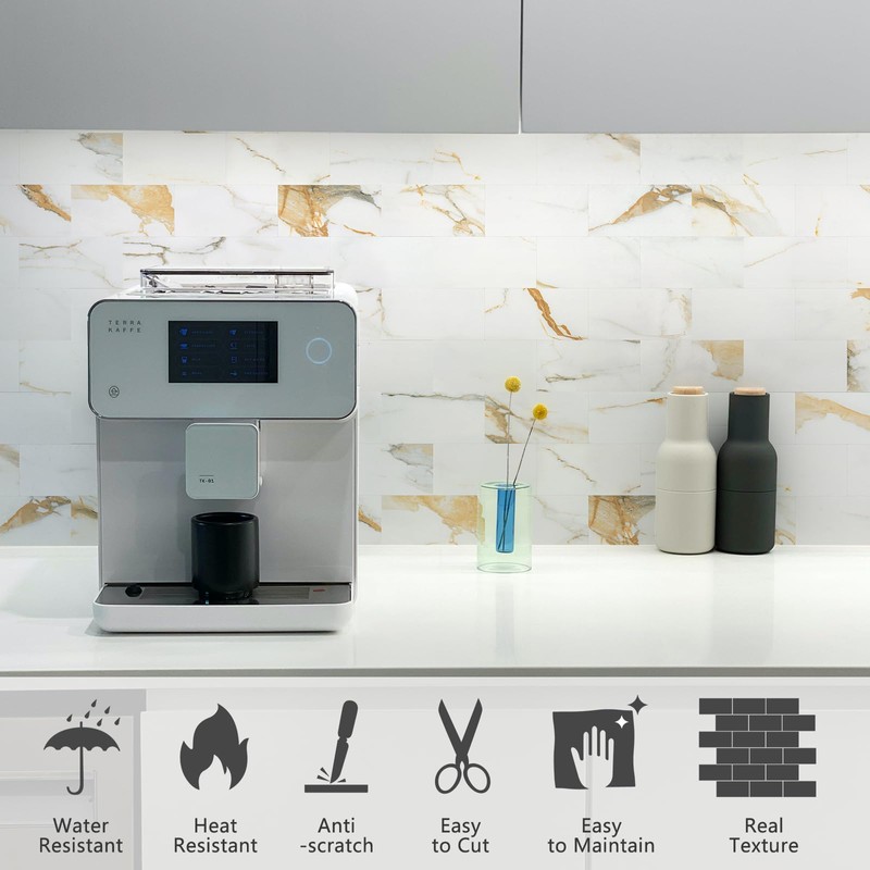 STICKGOO 10-Sheet Peel and Stick Backsplash for Kitchen, Stick on