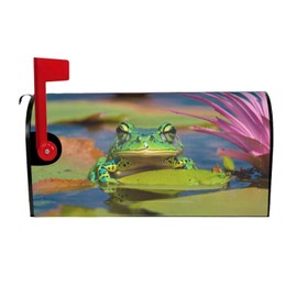 Cute Frog Print Mailbox Covers Magnetic Mailbox Wraps,Post Letter Box Cover Garden Decor Yard Mailbox