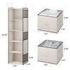 YOUDENOVA Hanging Closet Organizer, 5 Tier Hanging Closet Shelves with