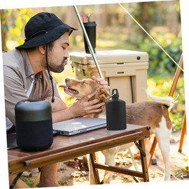 WOONEKY Portable Kettle Water Bottle Collapsible Handle Uv Water Bottle Canteen Body Hiking Uv Outdoor Multiple Large Flasks Foldable Portable Insulated Blue Jugs Black Aluminum Alloy