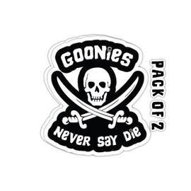 IMPERIAL VIBES - Goonies Never Say Die Sticker – Waterproof Vinyl Decal for Waterbottle - Bumper Stickers for Cars - Never Say Die Decal for Laptop, Van SUV and Note Book 2 Pack 5.5" inches - Imp 107