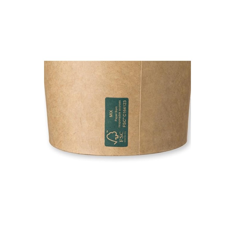 VEPATIM 50 Eisbecher Feinkostbecher aus Kraftpapier FSC® rund 350 ml