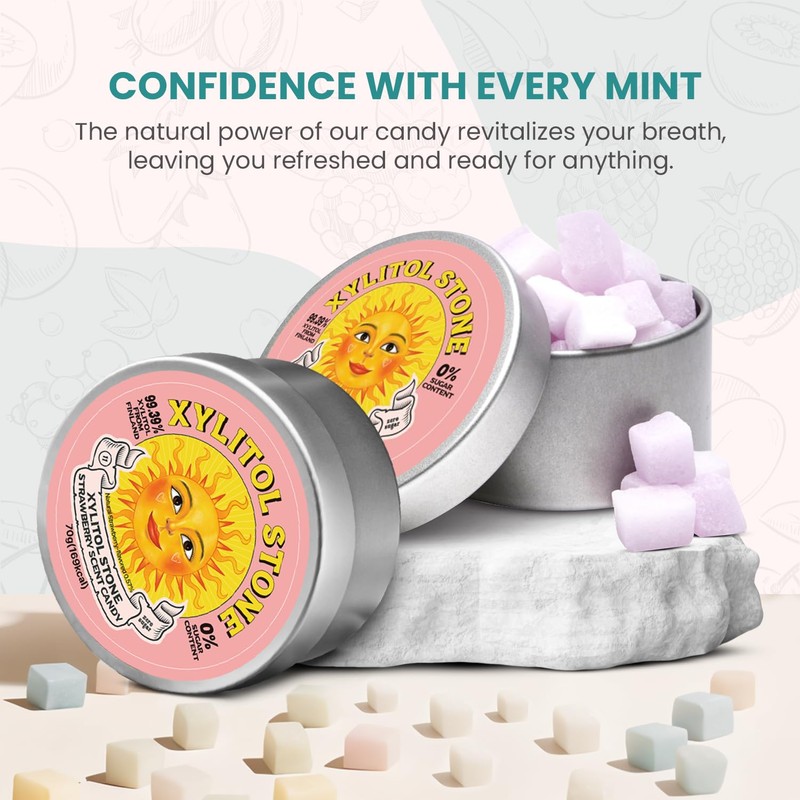 Xylitol Stone Sugar Free Candy - Vegan & Keto Friendly