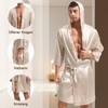 Amy Coulee Men's Satin Robe Bathrobe Lightweight Sleepwear Pyjamas for