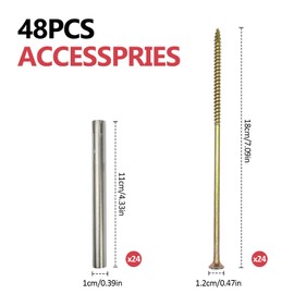 24 Pack 7"Gutter Screws with Metal Rings,Roof Gutter Nails,Durable Gutter Spikes,Easy-to-Install,Gutter Repair Screws,Secure Gutter Fasteners for Sagging Gutters,New Gutters,Gutter Guards&Maintenance