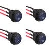 EPLZON Pack of 4 12V 20A Waterproof Round Toggle Switch
