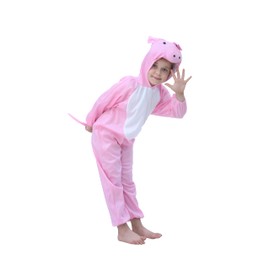 Matissa Kids Animal Costume for Boys Girls Unisex Fancy Dress Party Outfit Cosplay (XL (For kids 47" - 55" tall) Pig)