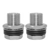 Beduan 2PCS 1/4" NPT Stainless Steel Female Bulkhead Coupler Thru-bulk
