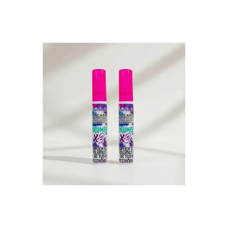 Kit 2 Rímel Empoderada Volumen X3 Con Colágeno Y Vitaminas
