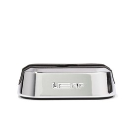 Leaf Shave | The Leaf Dermaplaner Stand, Chrome - Weighted Metal Dermaplaner Stand with Non-Slip Grip