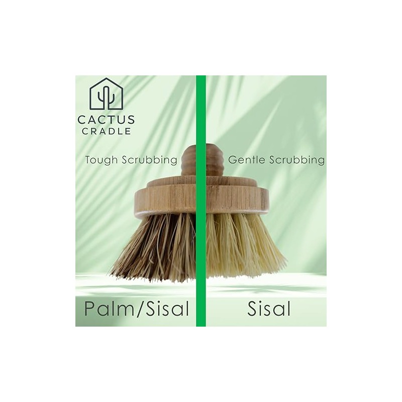 Cactus Cradle Bamboo Scrub Brush Set (4-Piece Kit) – Plastic-Free