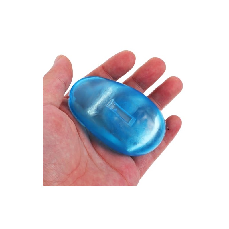 Coheali Par Protectores Auditivos Silicona Teñir Cabello Color Azul