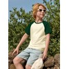 Haloumoning Boys Short Sleeve Raglan T Shirts Kids Basic Color-Block