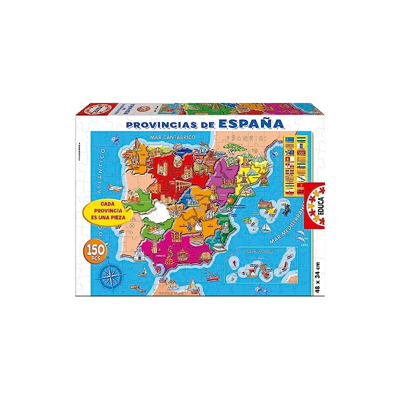 Educa 14870 Provincias España, One Size