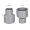 sourcing map PVC Pipe Connector Water Connectors Coupling Grey 50