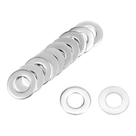 sourcing map 50Pcs 1/2" x 1/4" x 1/32" 304 Stainless Steel Flat Washer for Screw Bolts