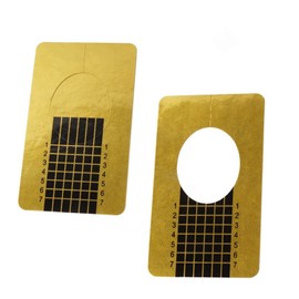 LATRAT 200 x Nail Screen Extenders Gold Rectangular Nail Art Extension Paper Tray for Gel or Resin Nails